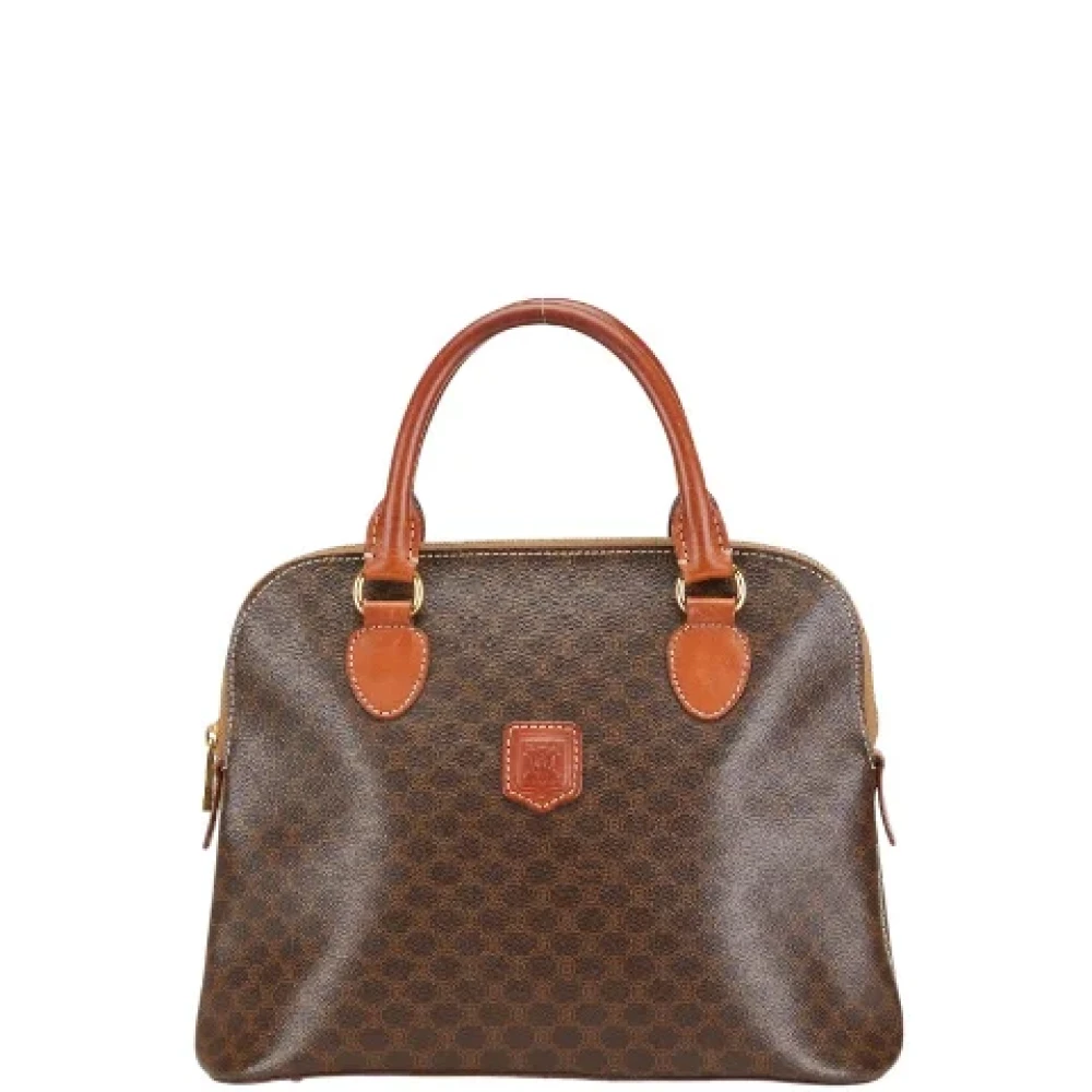 Celine Vintage Pre-owned Canvas handbags Brown Dames