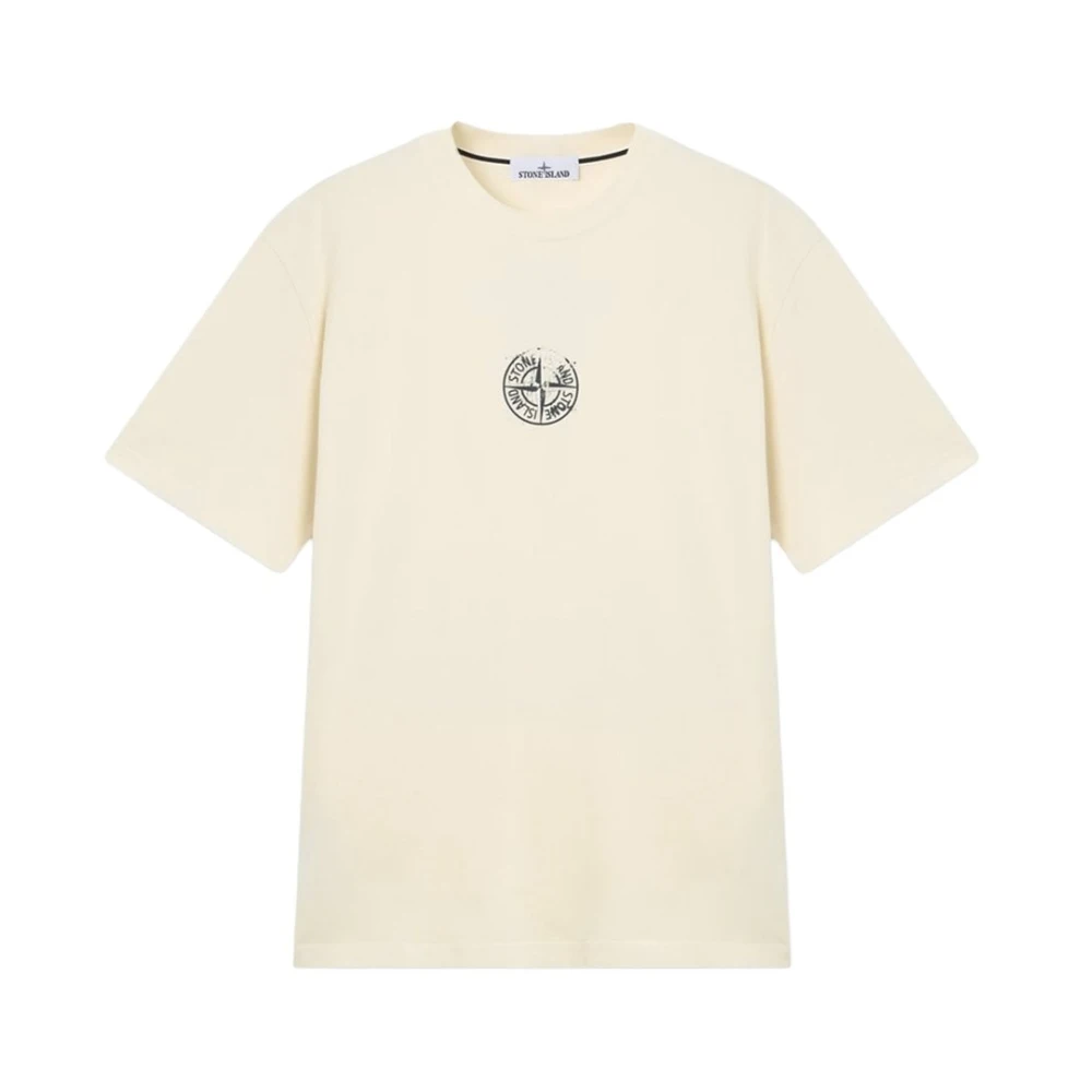 Stone Island Beige T-Shirts, Male, L, Compass 2100001 T-Shirt