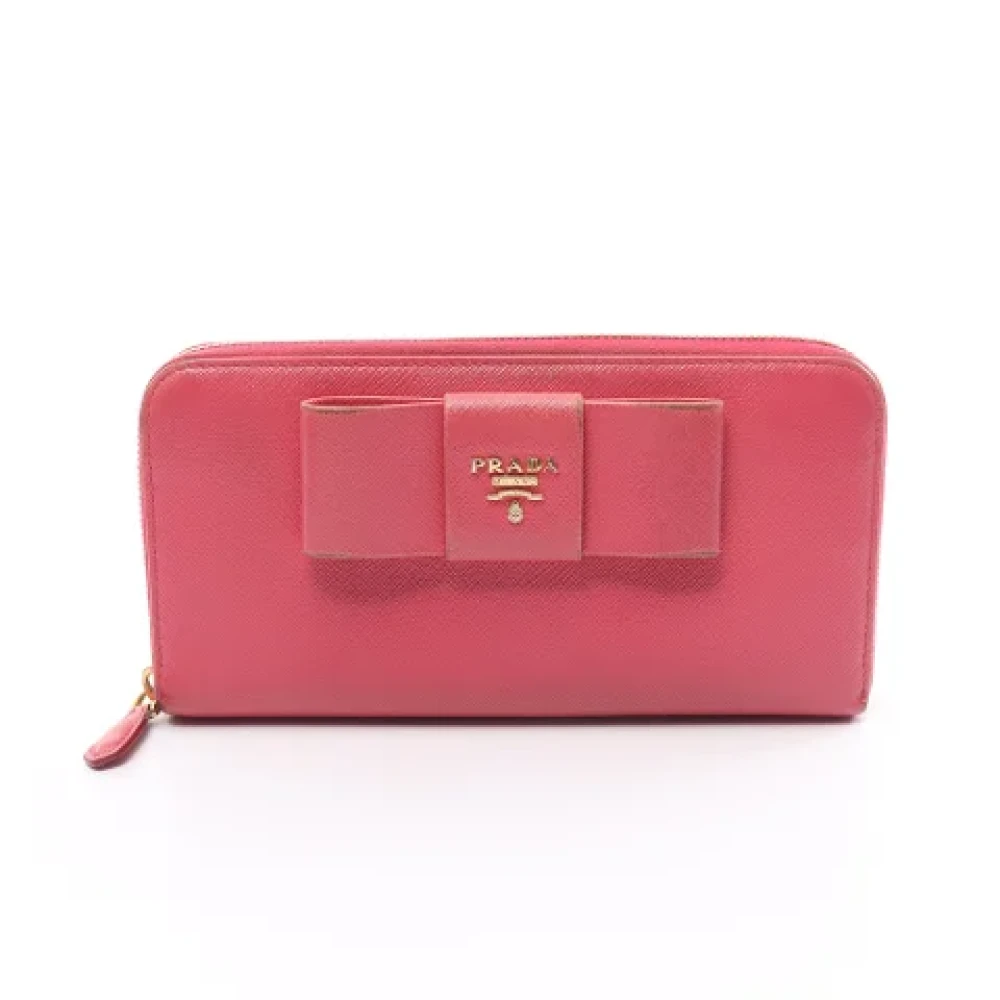 Prada Vintage Pre-owned Leather wallets Pink Dames