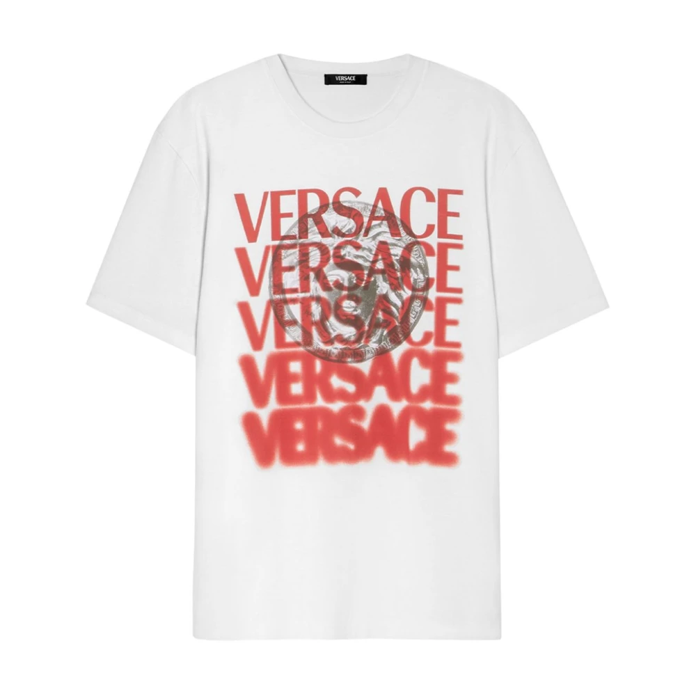 Versace Stijlvolle T-shirts en Polos White Heren
