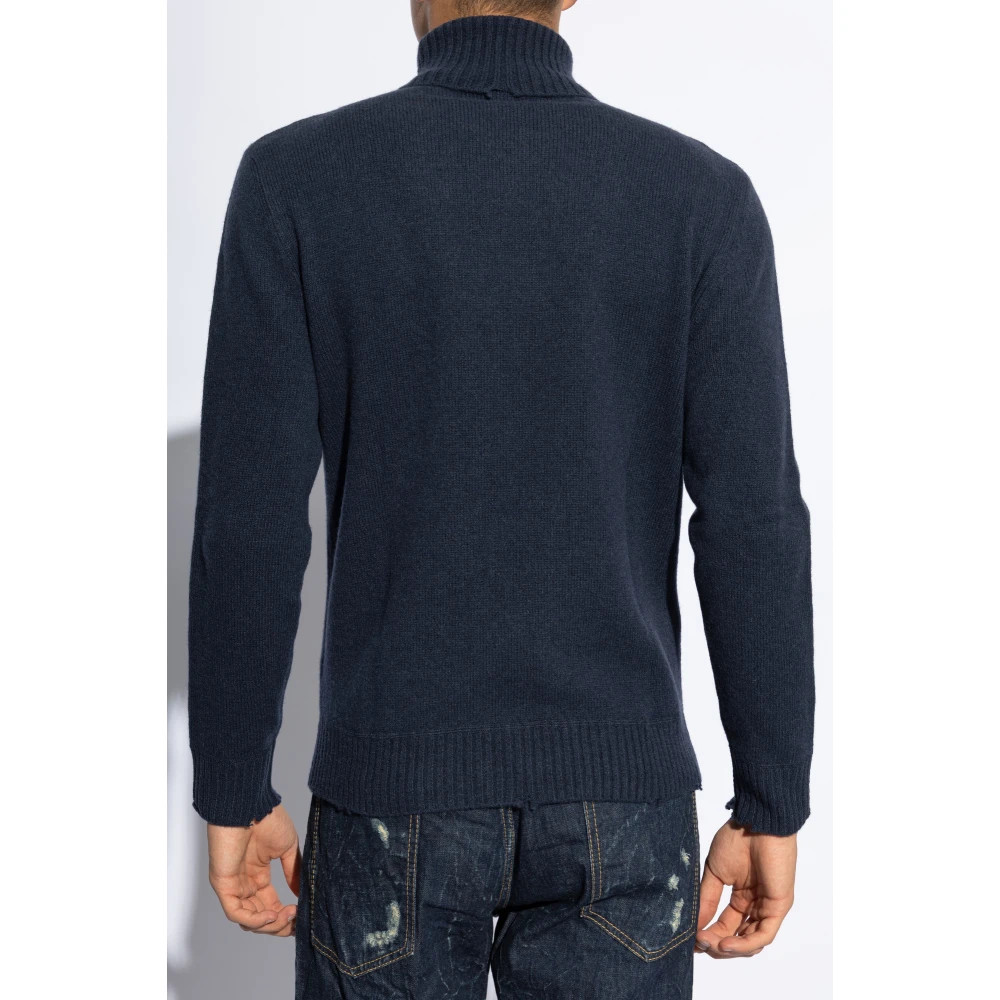 Dsquared2 Wollen Turtleneck Blue Heren