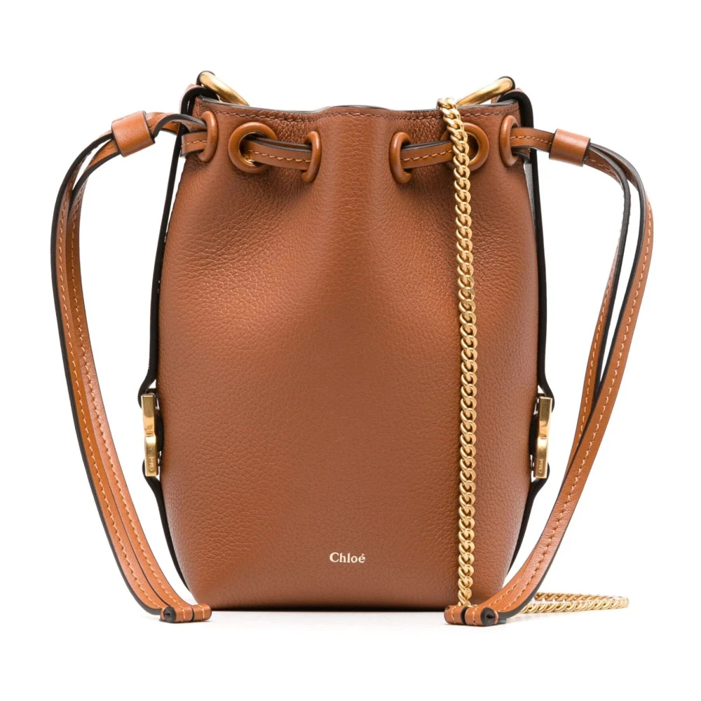Chloé Bruine Micro Emmer Tas Marcie Stijl Brown Dames