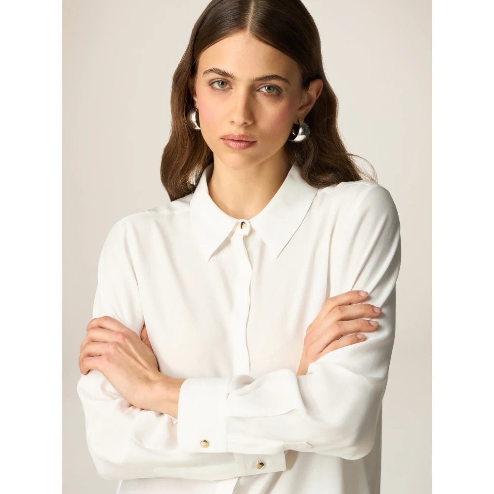 Oltre Viscose Blouse White Dames