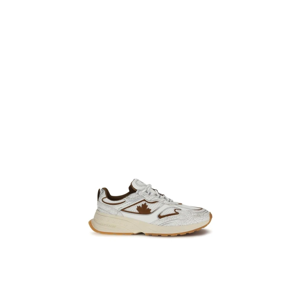 Dsquared2 Men's White Sneakers, 11 Uk, Bos Taurus Athletic Trainers