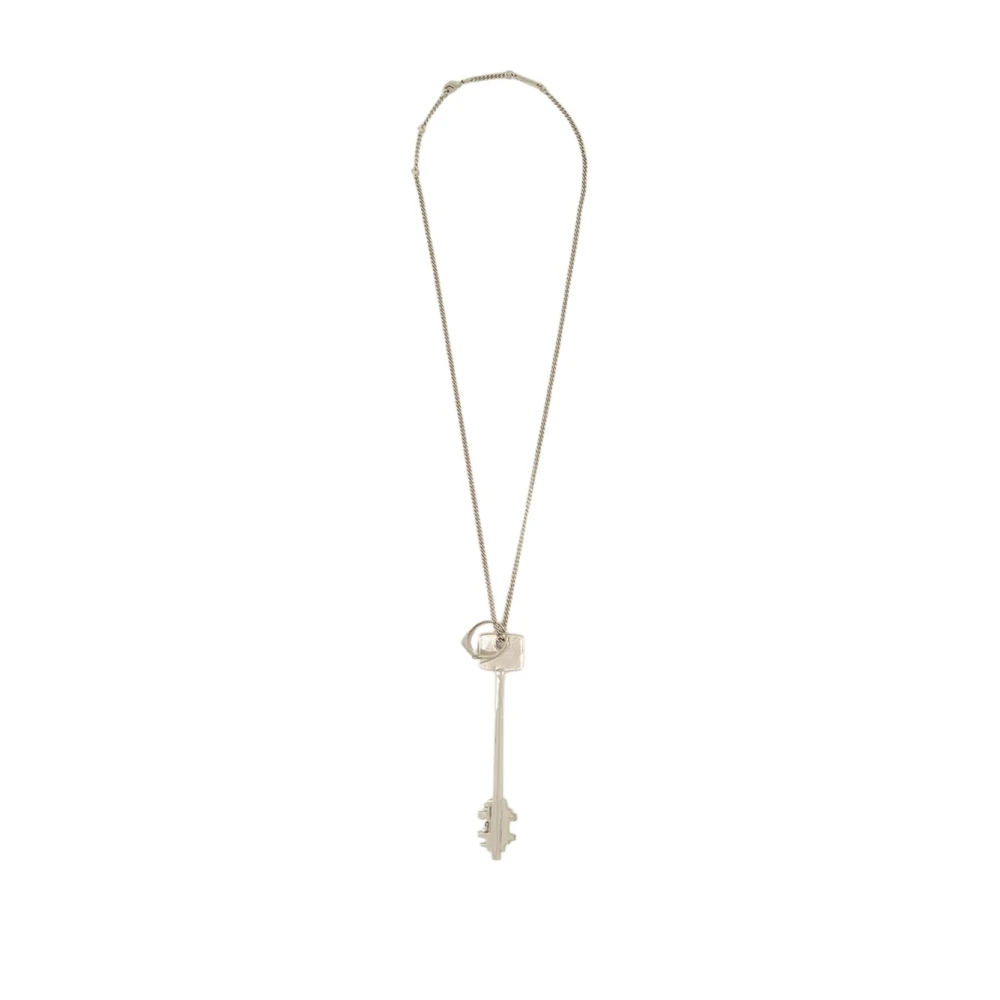 Rabanne Women's Gray Necklaces, One Size, Silver Key Pendant Necklace