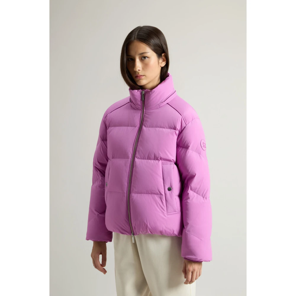 Woolrich Alsea Parka stretch nylon jack Pink Dames
