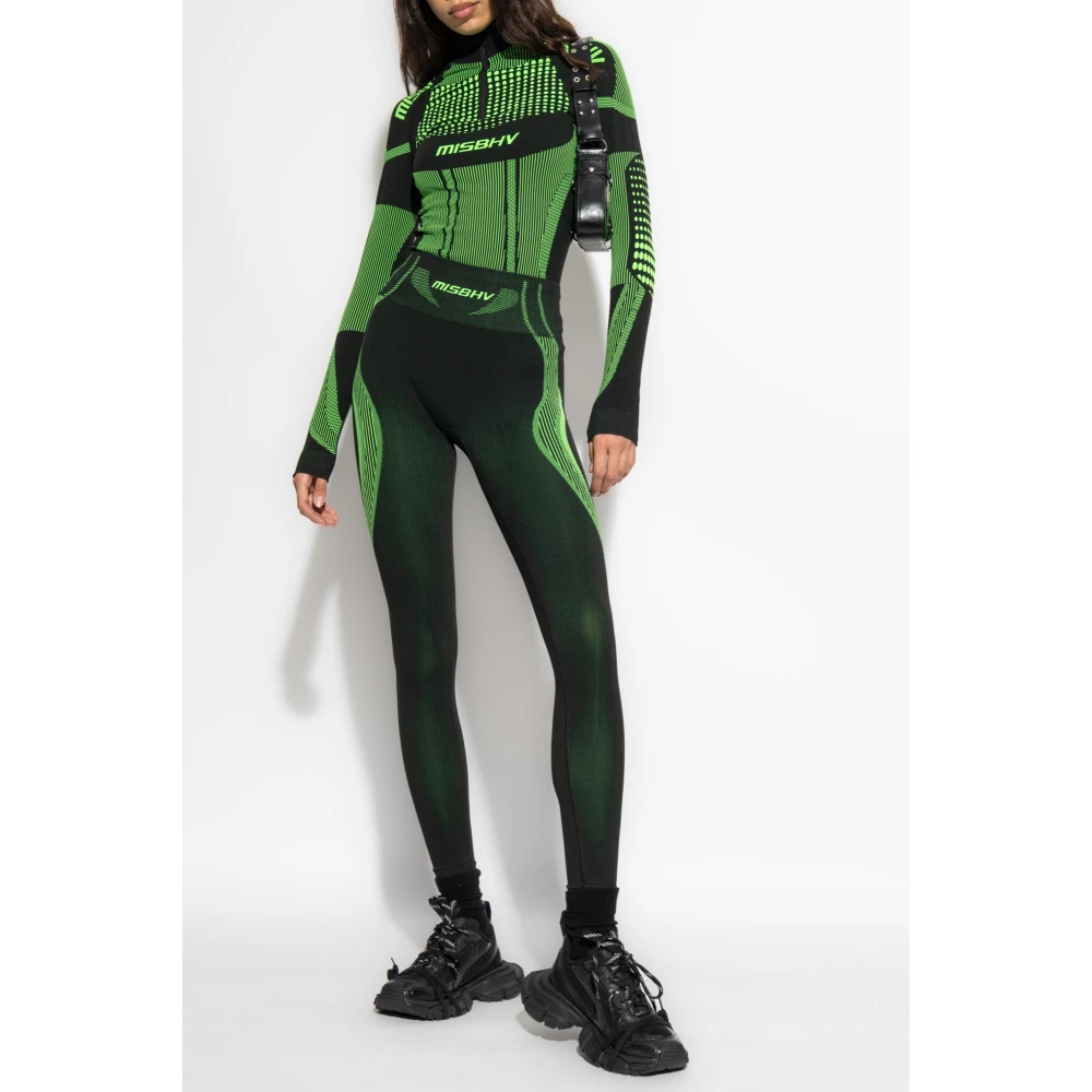 Misbhv Leggings met Logo Green Dames