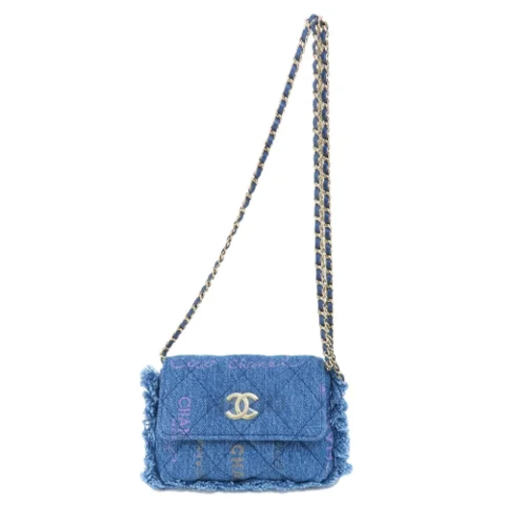 Chanel Vintage Pre-owned Fabric chanel-bags Blue Dames