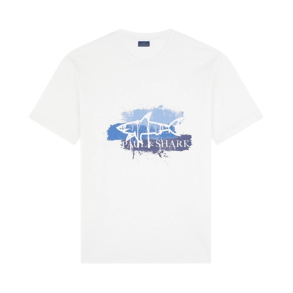 PAUL & SHARK Gebreid T-shirt voor mannen White Heren