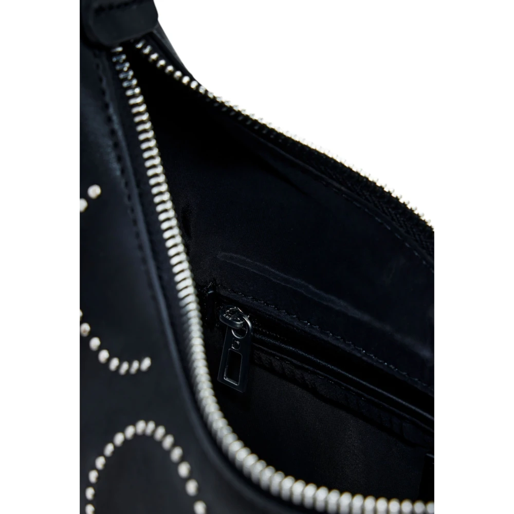 Desigual Zwarte handtas met ritssluiting voor vrouwen Black Dames