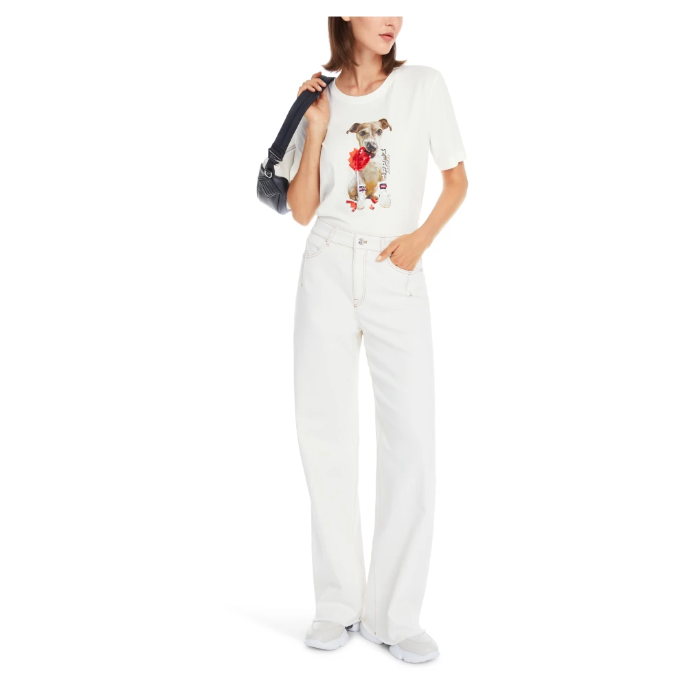 Marc Cain Casual T-shirt in Off-White Dames