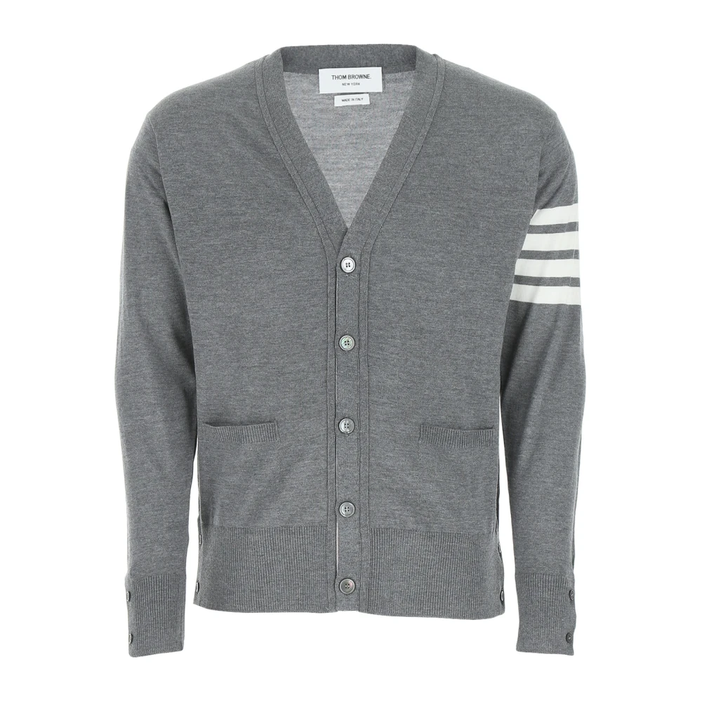 Thom Browne Men's Gray Stylish Knitwear Collection - Cardigans - M - Knitwear