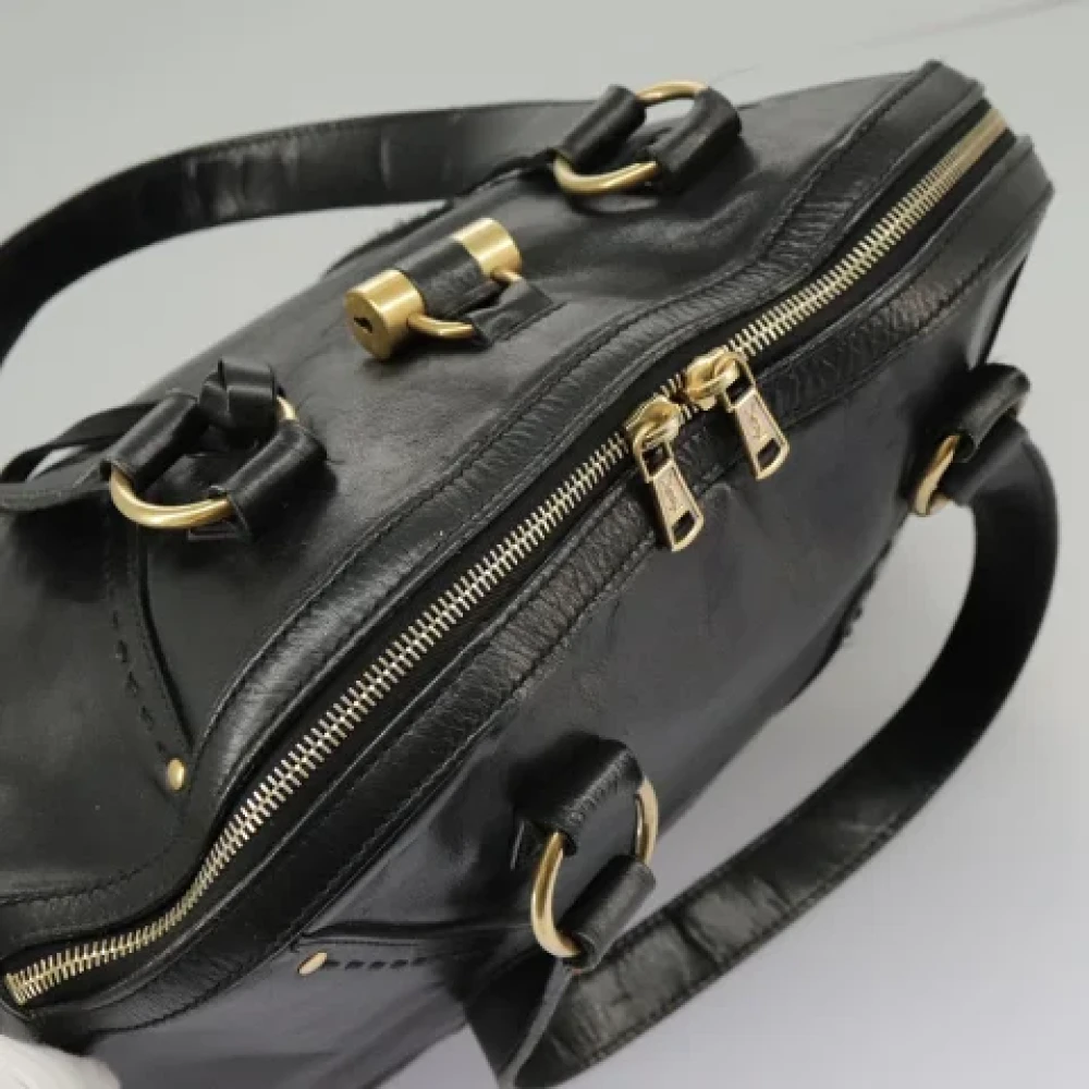 Saint Laurent Vintage Pre-owned Leather handbags Black Dames