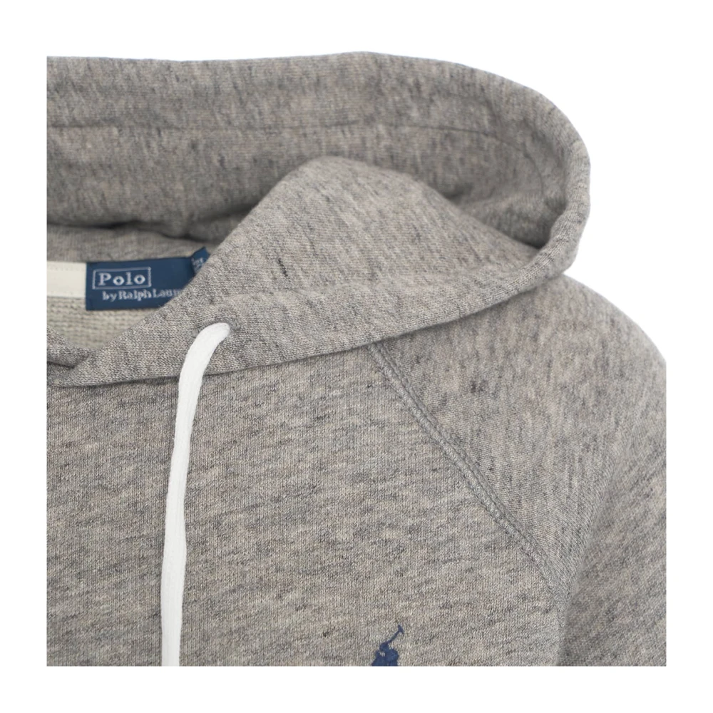 Polo Ralph Lauren Grijze Geborduurde Hoodie Sweatshirt Gray Dames