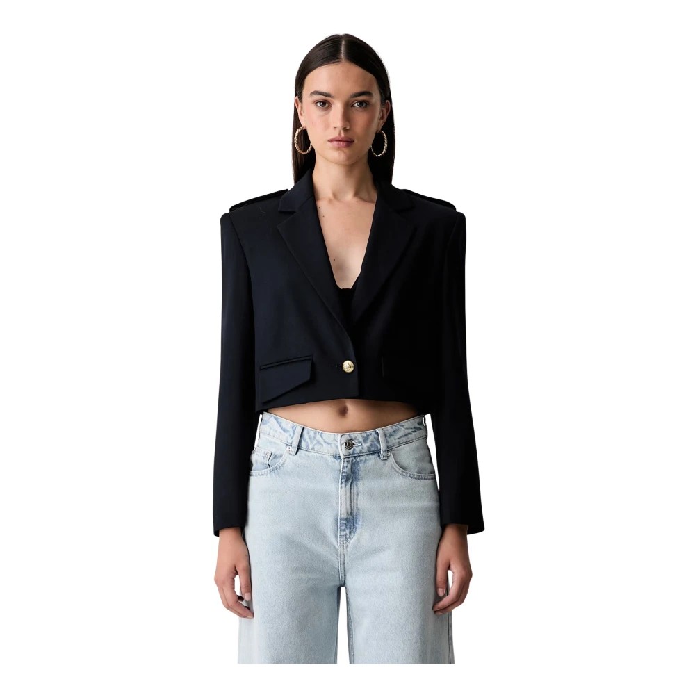 Pinko A3msg03 Blazer Manna Blu Marino Cupo - Immagine 5