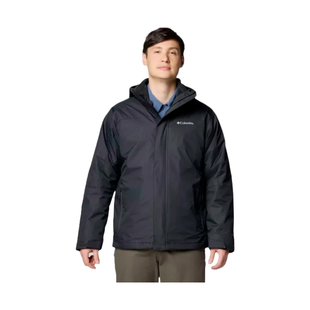 Columbia Zwarte Waterdichte Uitwisselbare Jas met Fleece Voering Black Heren