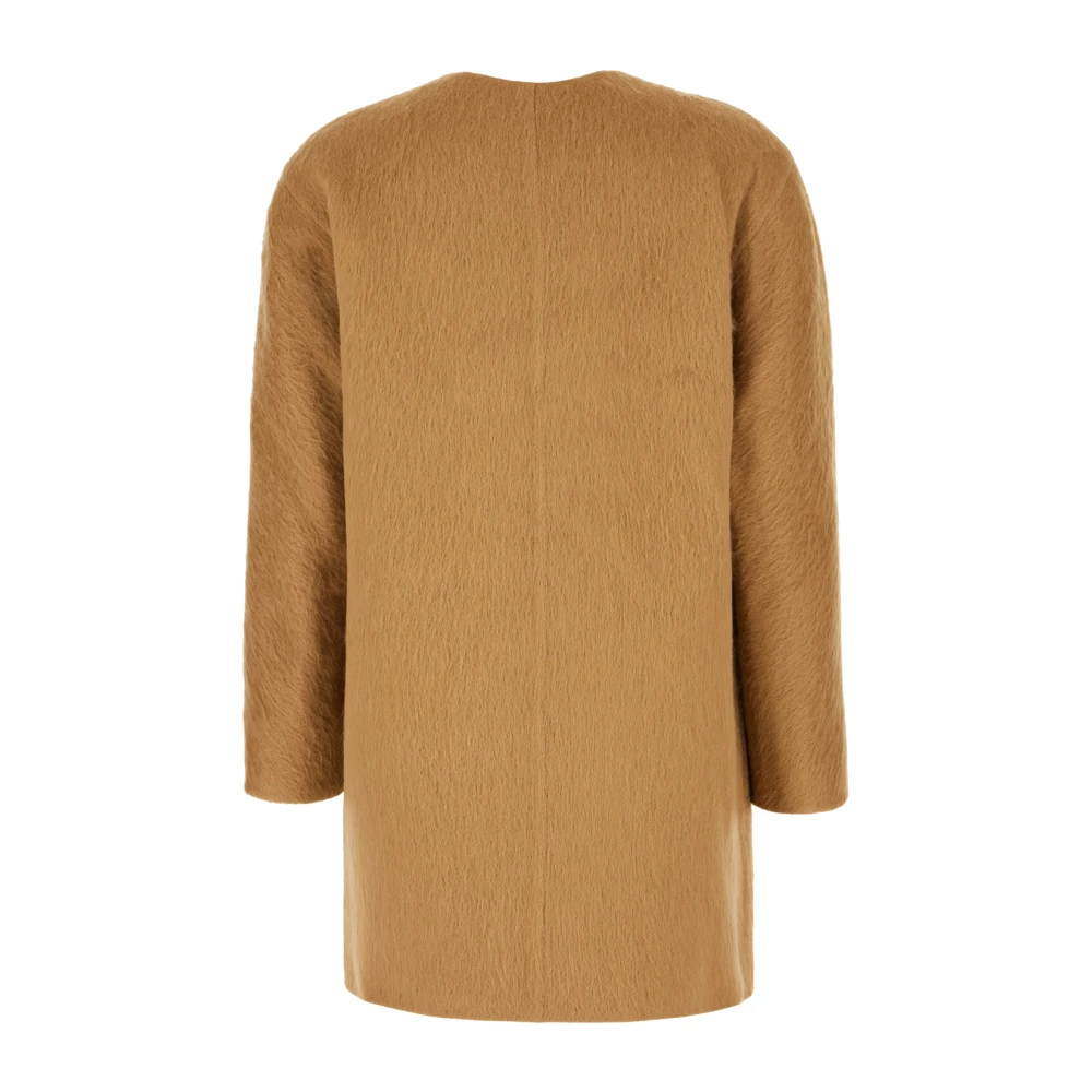 Max Mara Studio Stijlvolle Faux Fur Shearling Jassen Brown Dames