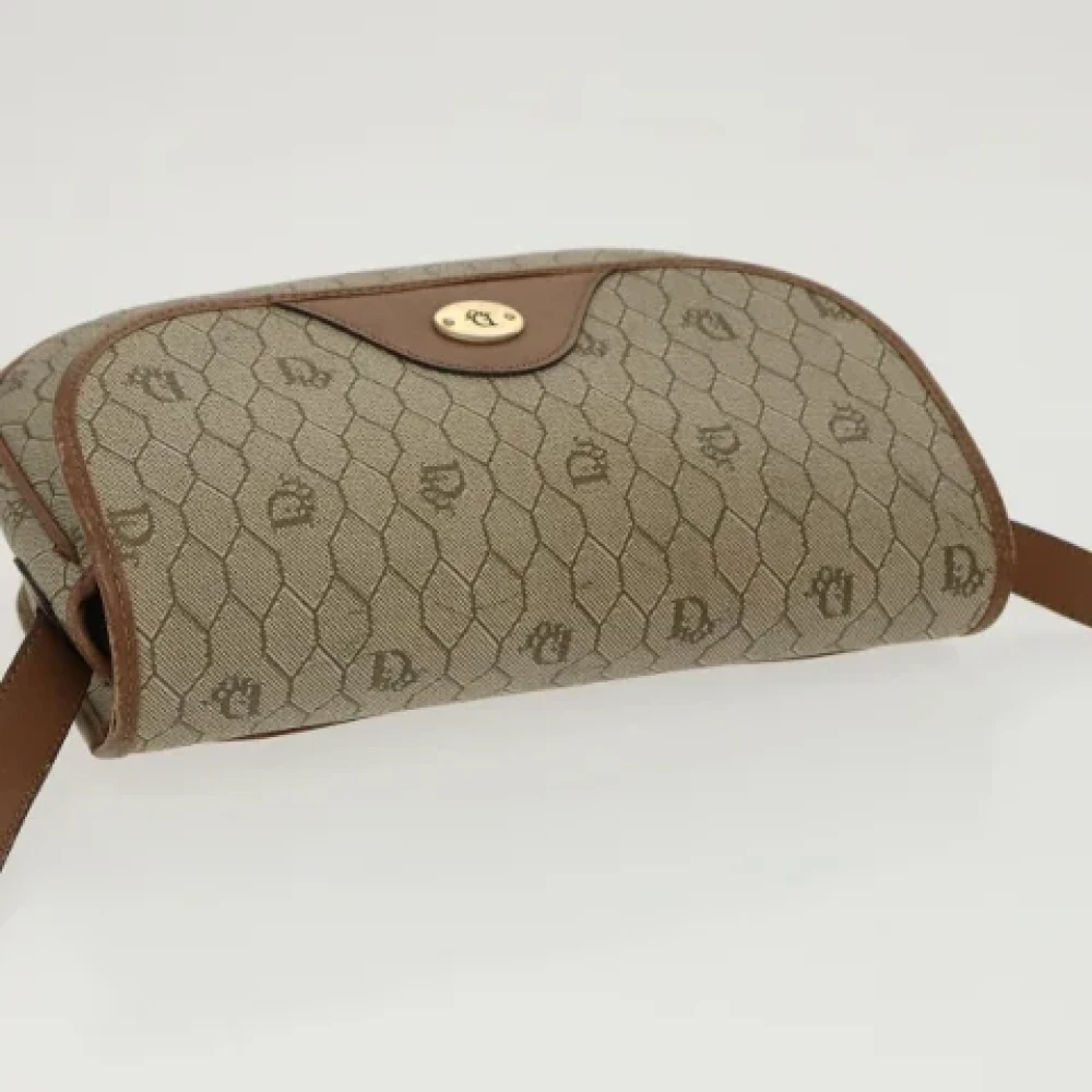 Dior Vintage Pre-owned Canvas shoulder-bags Beige Dames