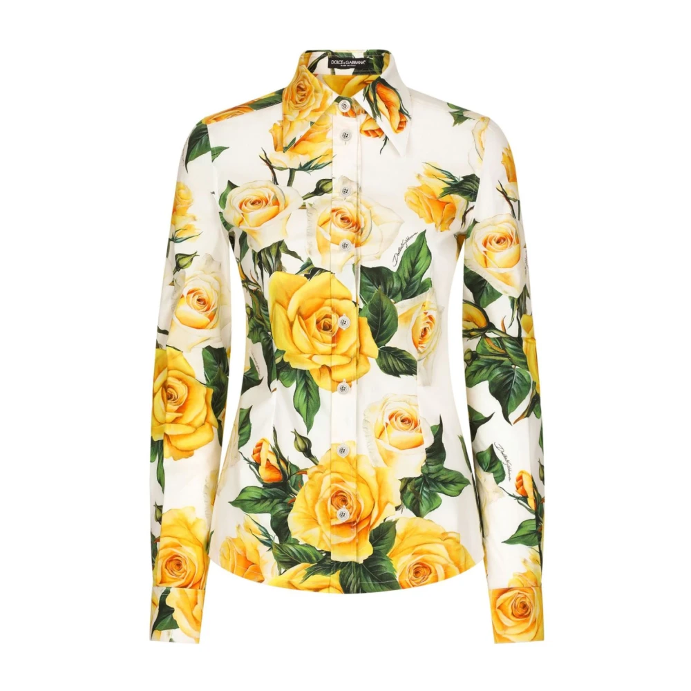 Dolce & Gabbana Bloemenprint overhemd voor een opvallende uitstraling Multicolor Dames