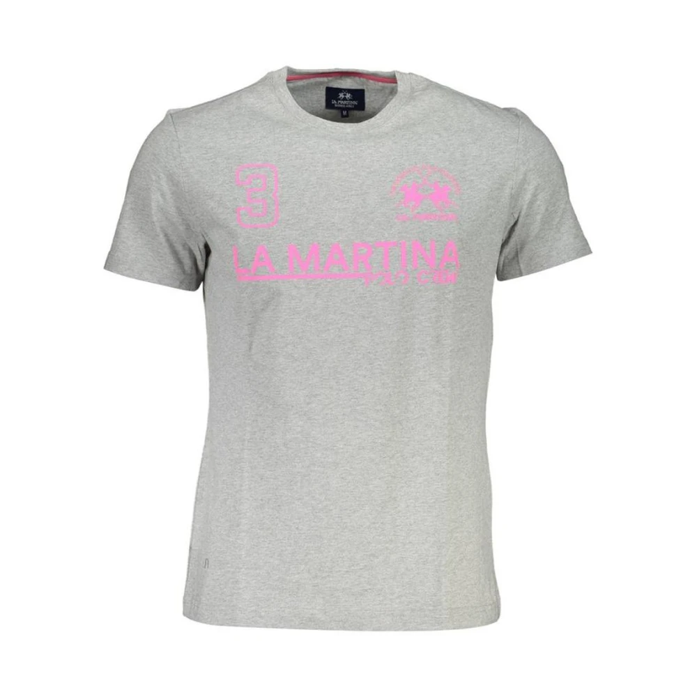 La Martina Men's Gray Sporting Elegance Crew Neck Tee Medium