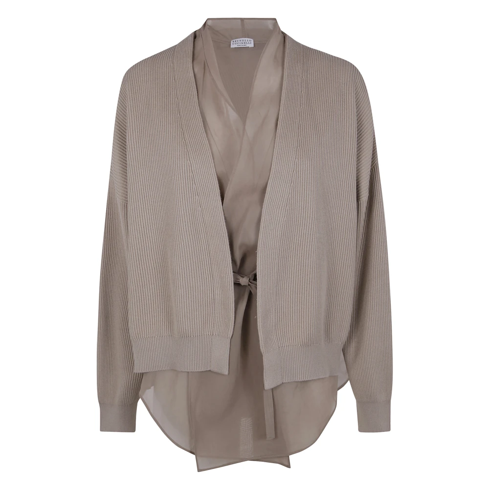 BRUNELLO CUCINELLI Klassieke Gebreide Vest Brown Dames