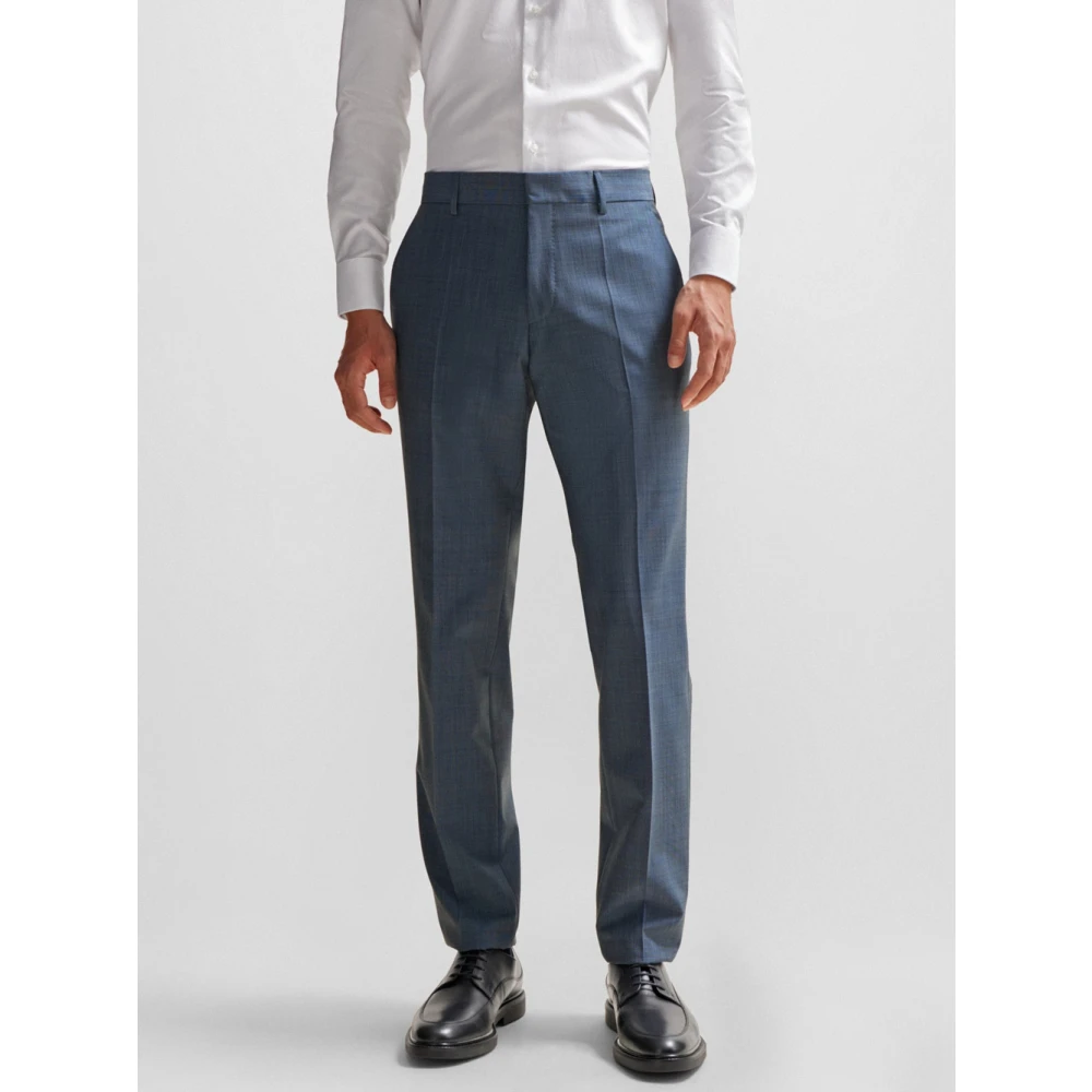 Hugo Boss Essentiële Slim Fit Tweedelig Pak Blue Heren