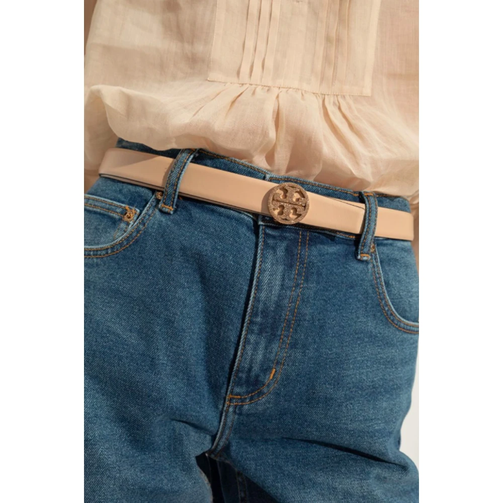 TORY BURCH Kristalversierde Beige Riem Beige Dames