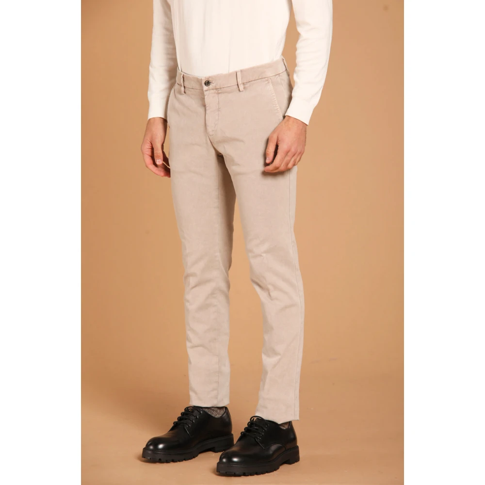 Mason's Gemarmerd Stretch Chino Broek Beige Heren