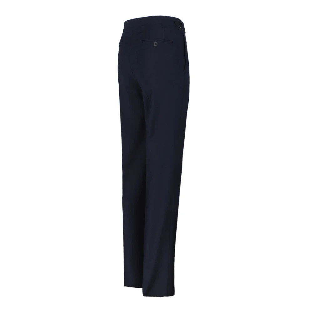 Boglioli Donkerblauwe Geplooide Broek Black Heren