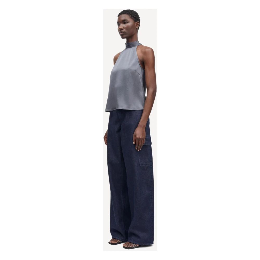Samsøe Elegante Halternek Top Iron Gate Gray Dames