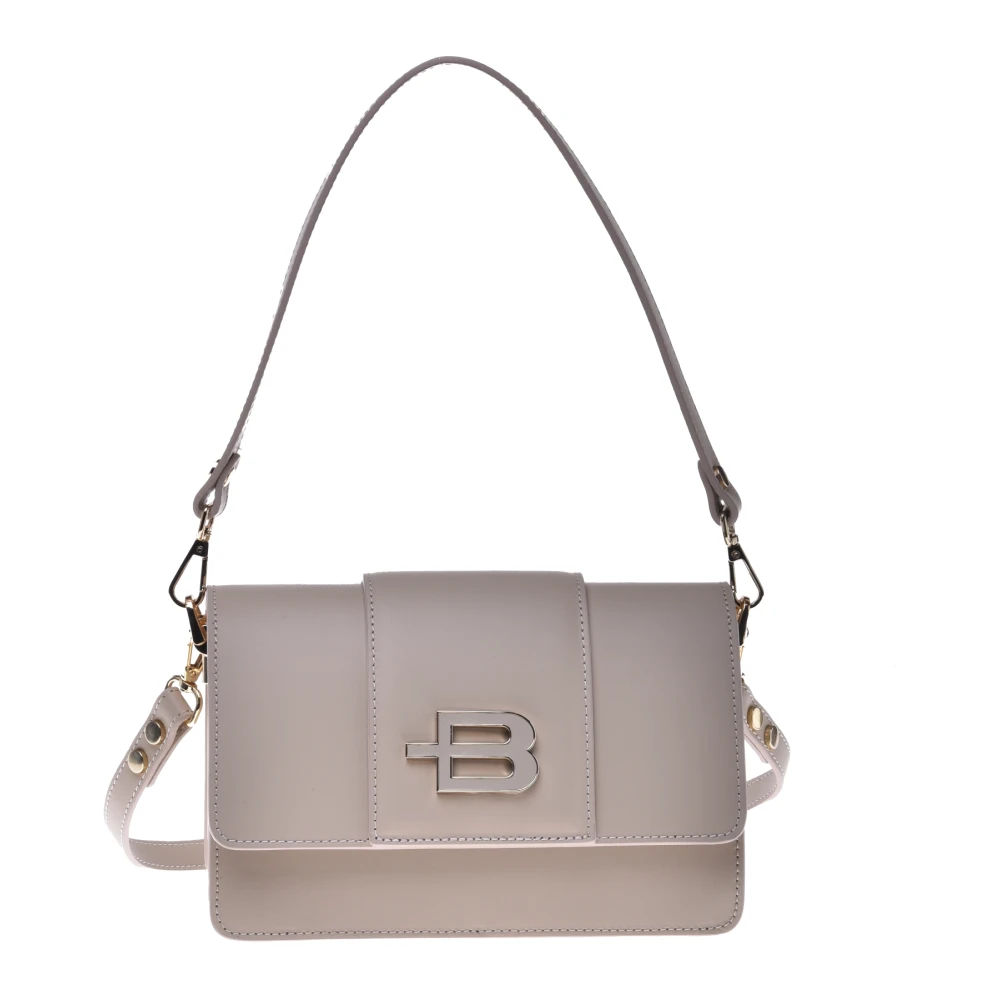 Baldinini Vanilla leather shoulder bag Beige Dames