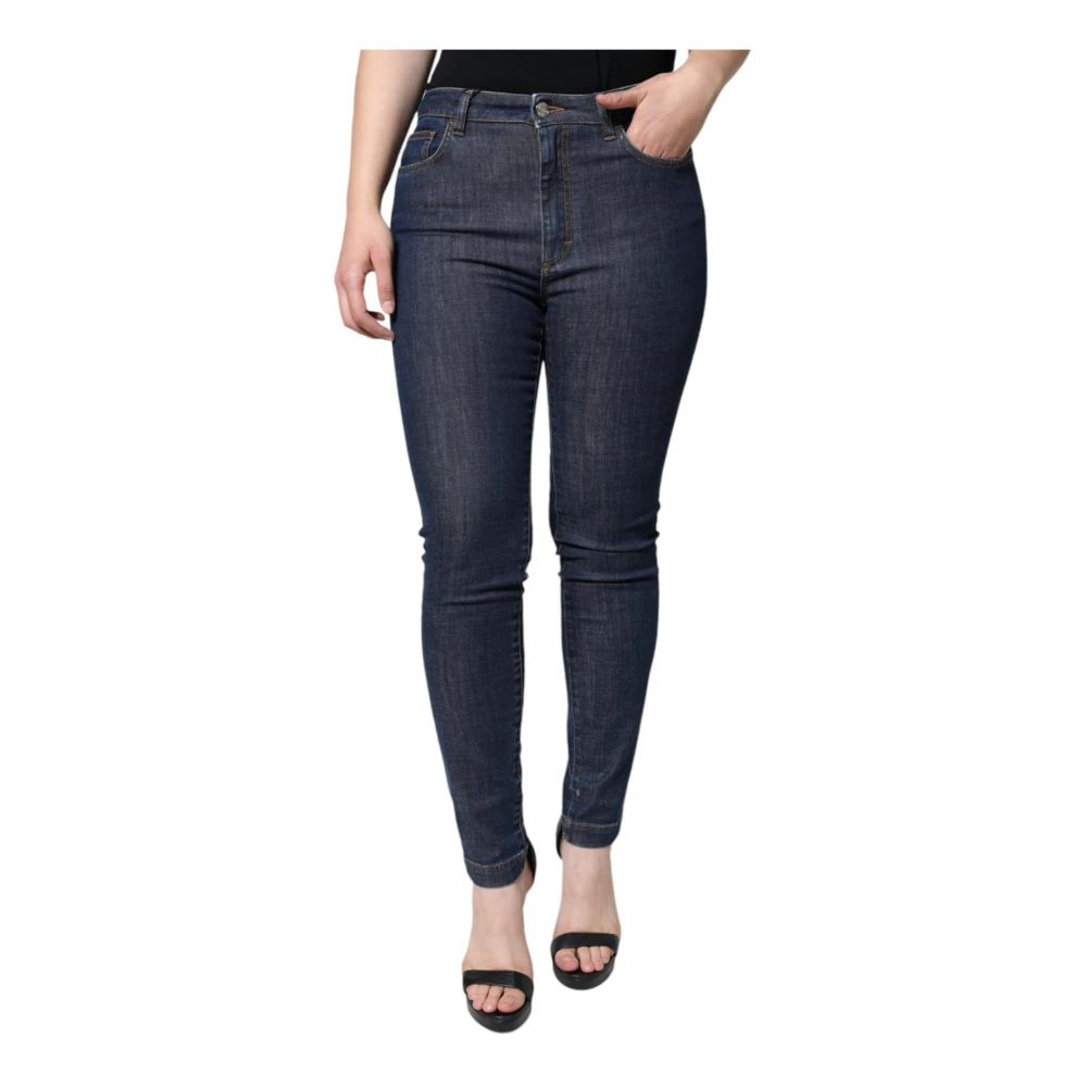 Dolce & Gabbana Donkerblauwe Skinny Denim Jeans Blue Dames