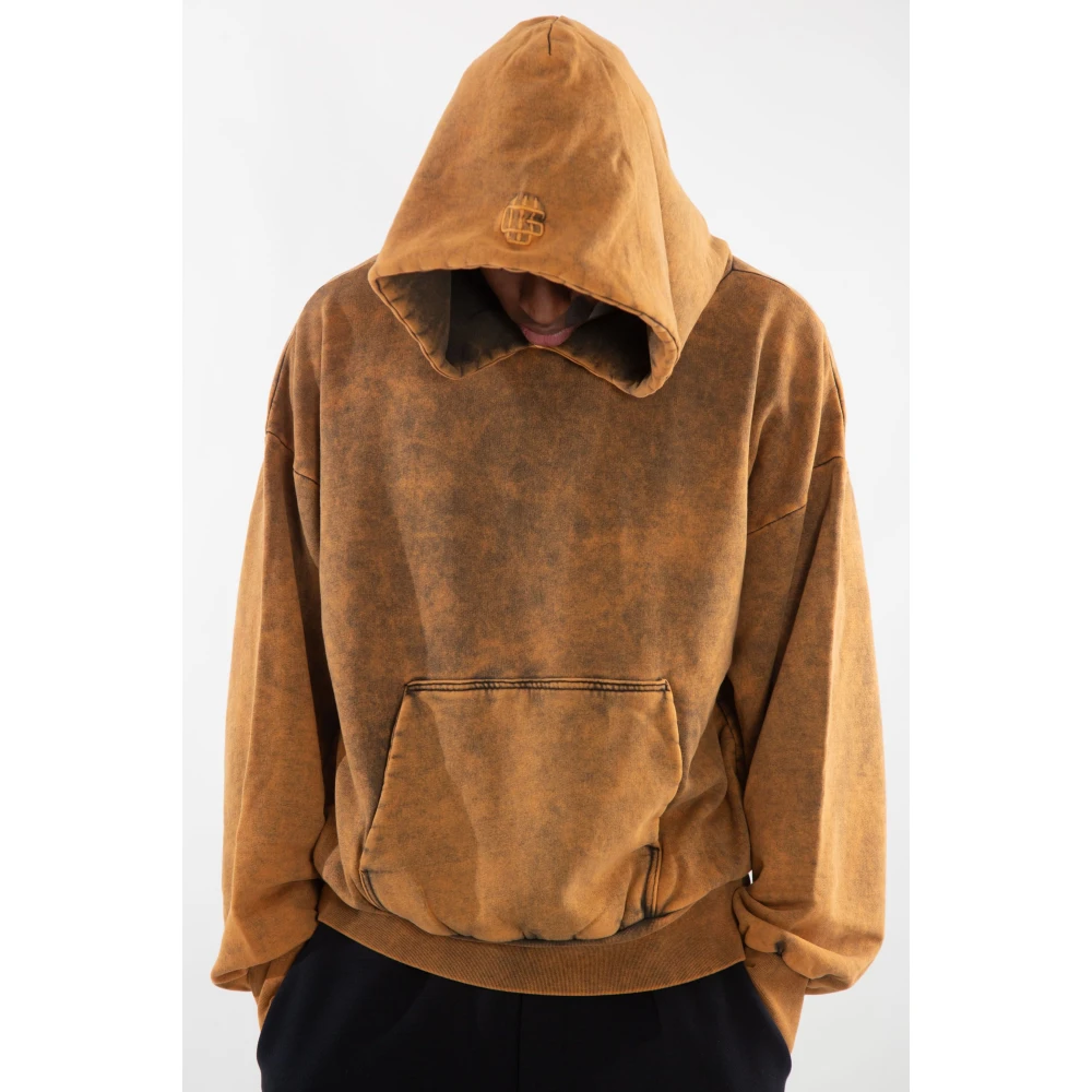 Garment Workshop Marmeren was hoodie Brown Heren
