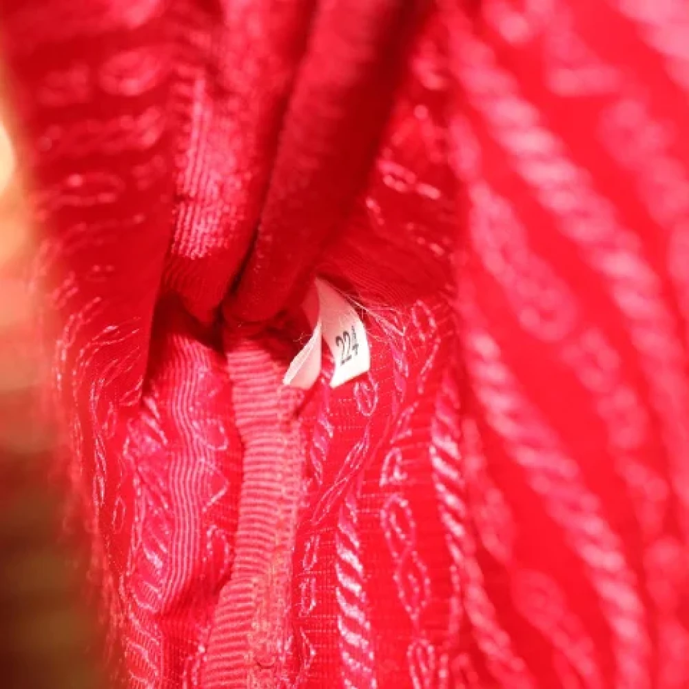 Prada Vintage Pre-owned Nylon pouches Red Dames