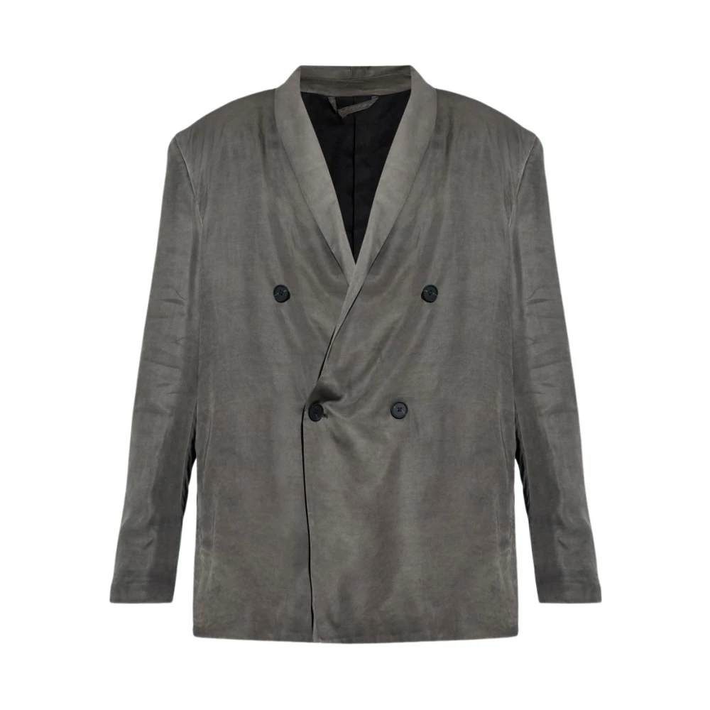 Diesel Men's Gray Blazers, M, Double-Breasted Blazer