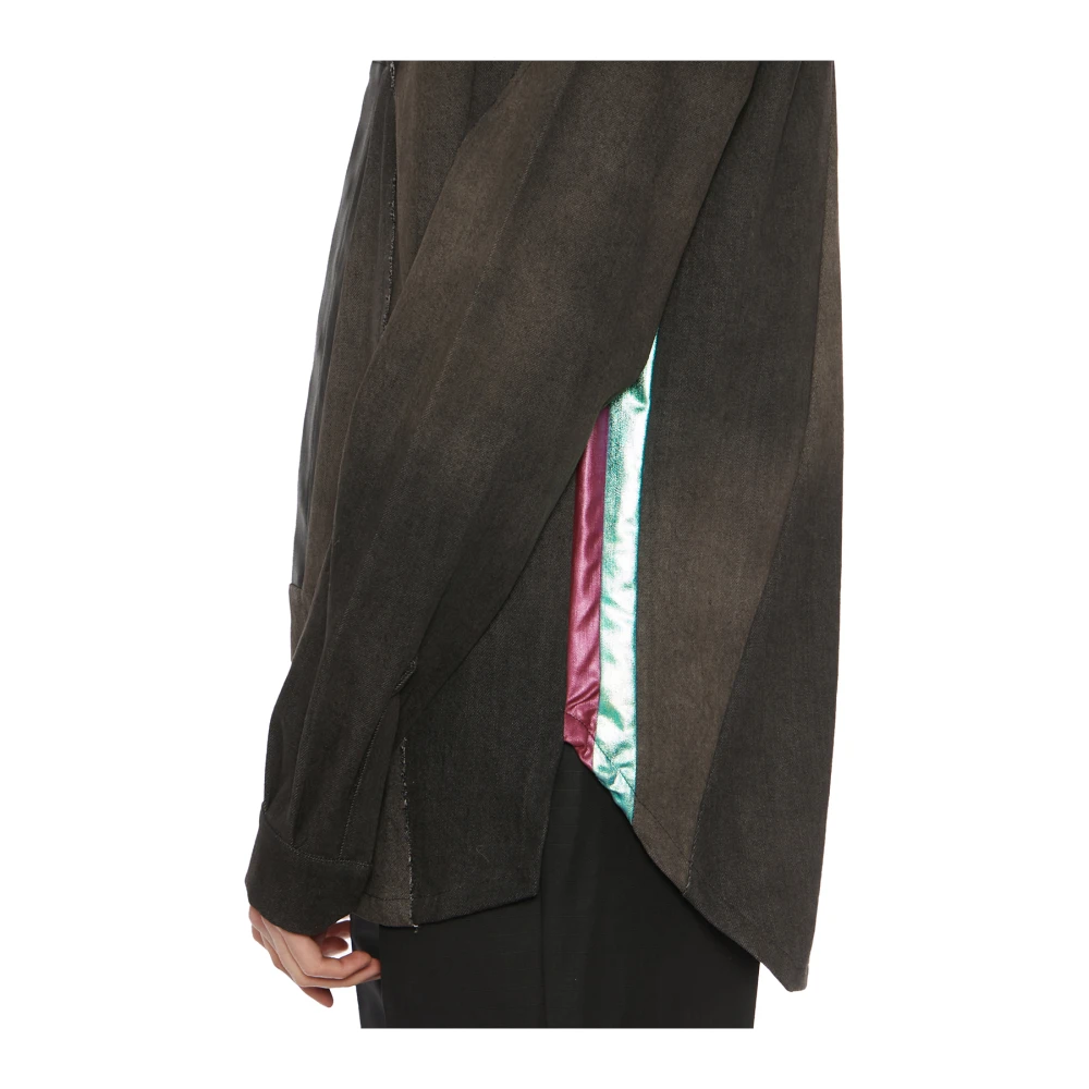 Rick Owens Denim Splintered Outer Shirt Black Heren