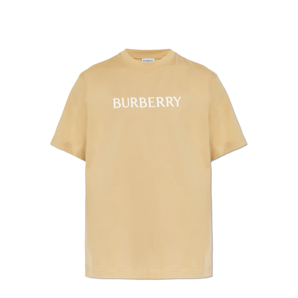 Burberry Uomo Beige - Logo Cotton T-Shirt - Tops - L