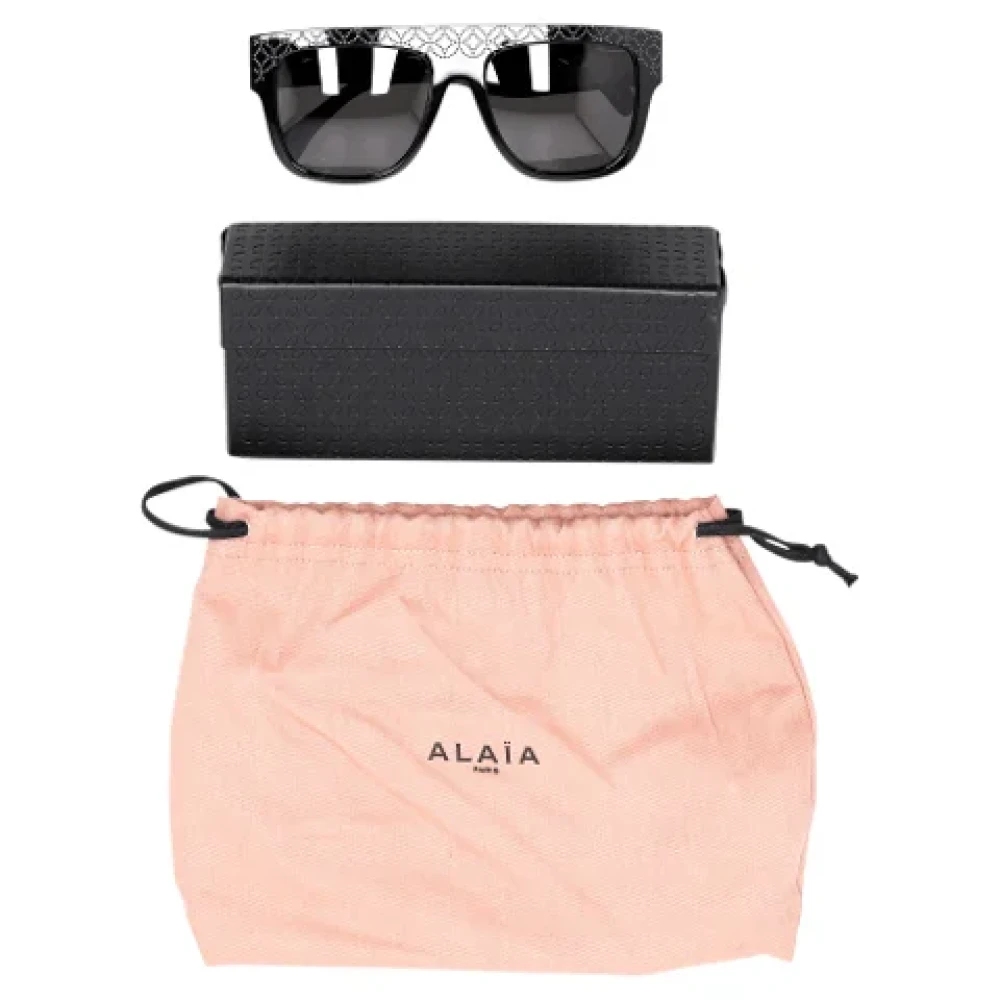 Alaïa Pre-owned Acetate sunglasses Black Dames