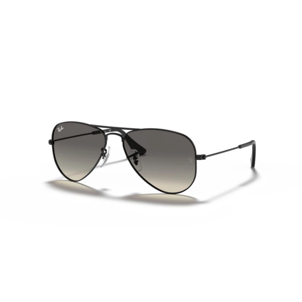 Ray-Ban Sunglasses Kids Aviator Kids - Black Frame Grey Lenses 50-13, RB9506S - Image 4