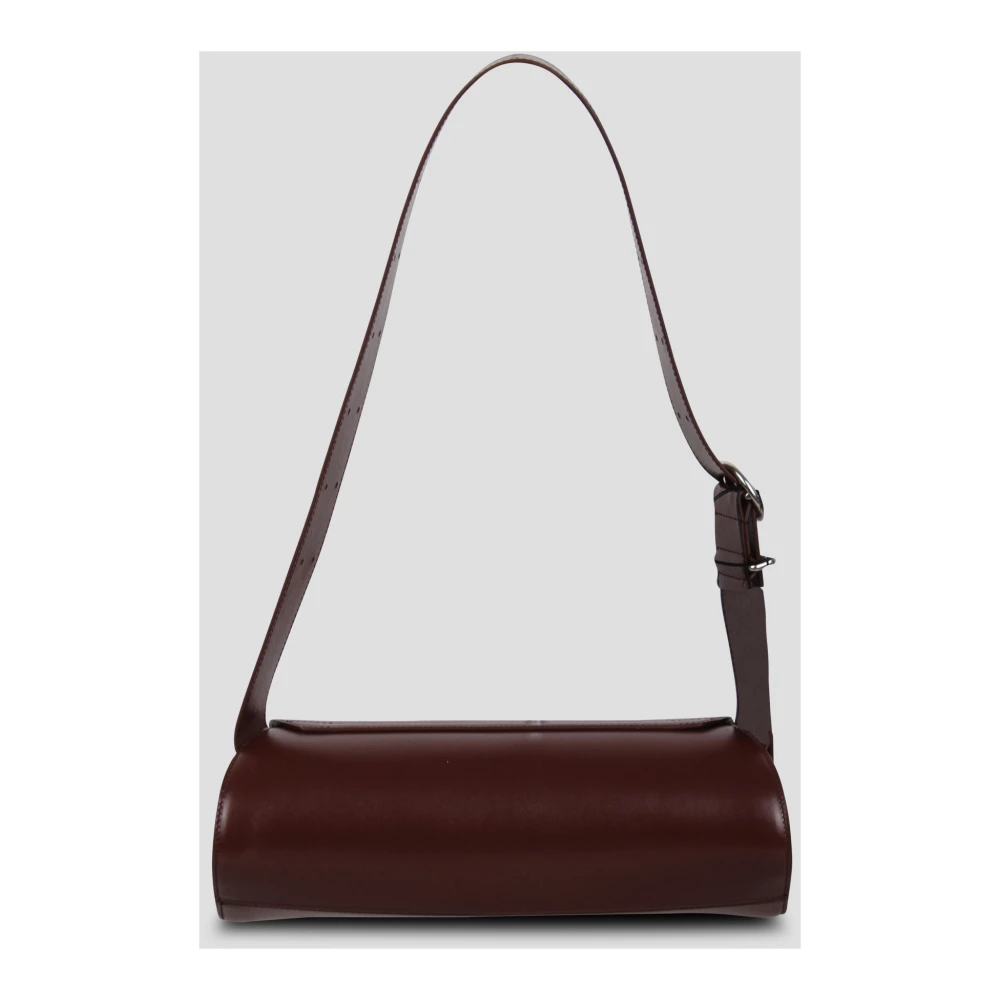Jil Sander Stijlvolle Cannolo Schoudertas Brown Dames
