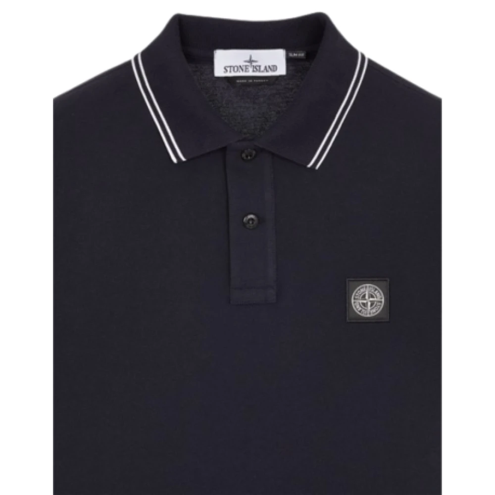 Stone Island Polo Shirts Blue Heren