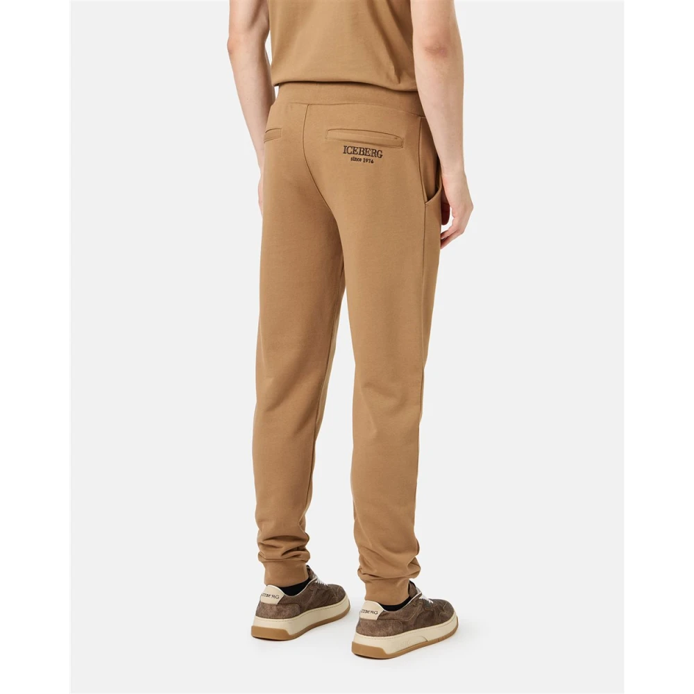 Iceberg Fleece joggers met logo Brown Heren