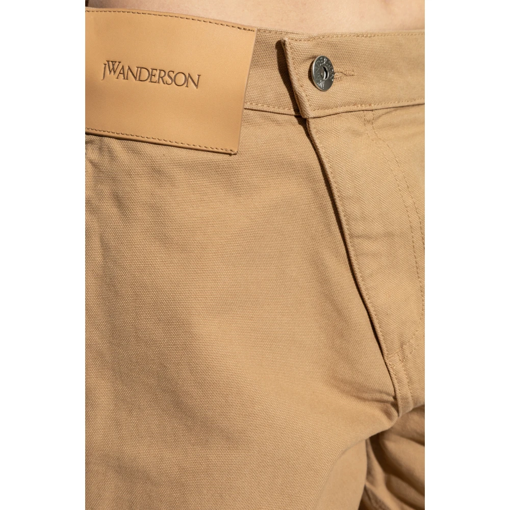JW Anderson Jeans met logo Beige Dames