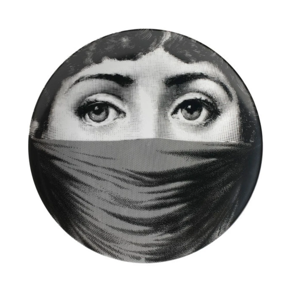 Fornasetti Variations Plate Theme Model N91 Gray Dames