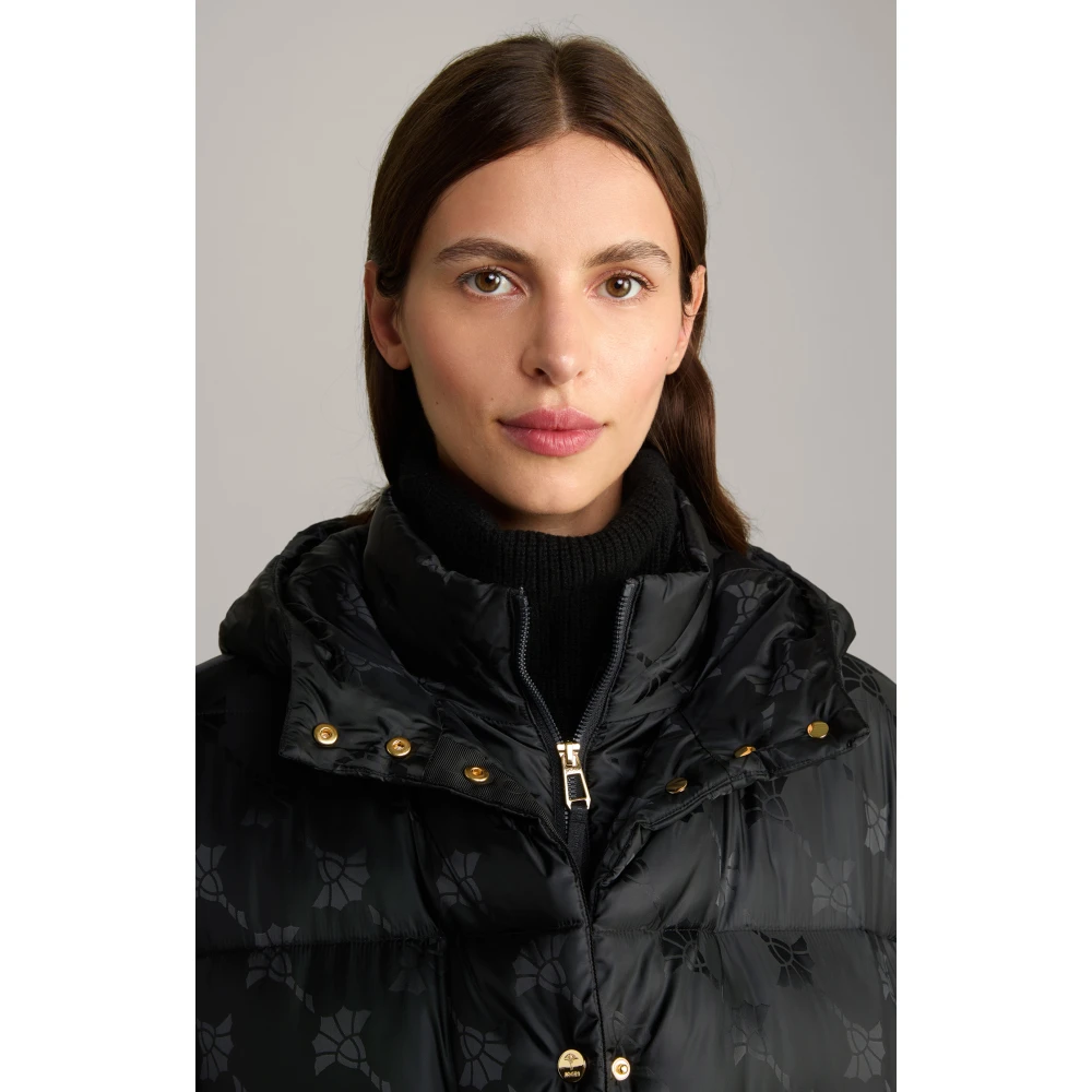 Joop! Grafische Bloem Hoodie Black Dames