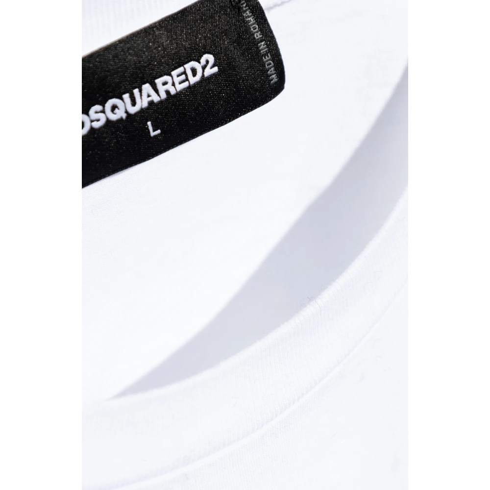 Dsquared2 T-shirt met logo White Heren