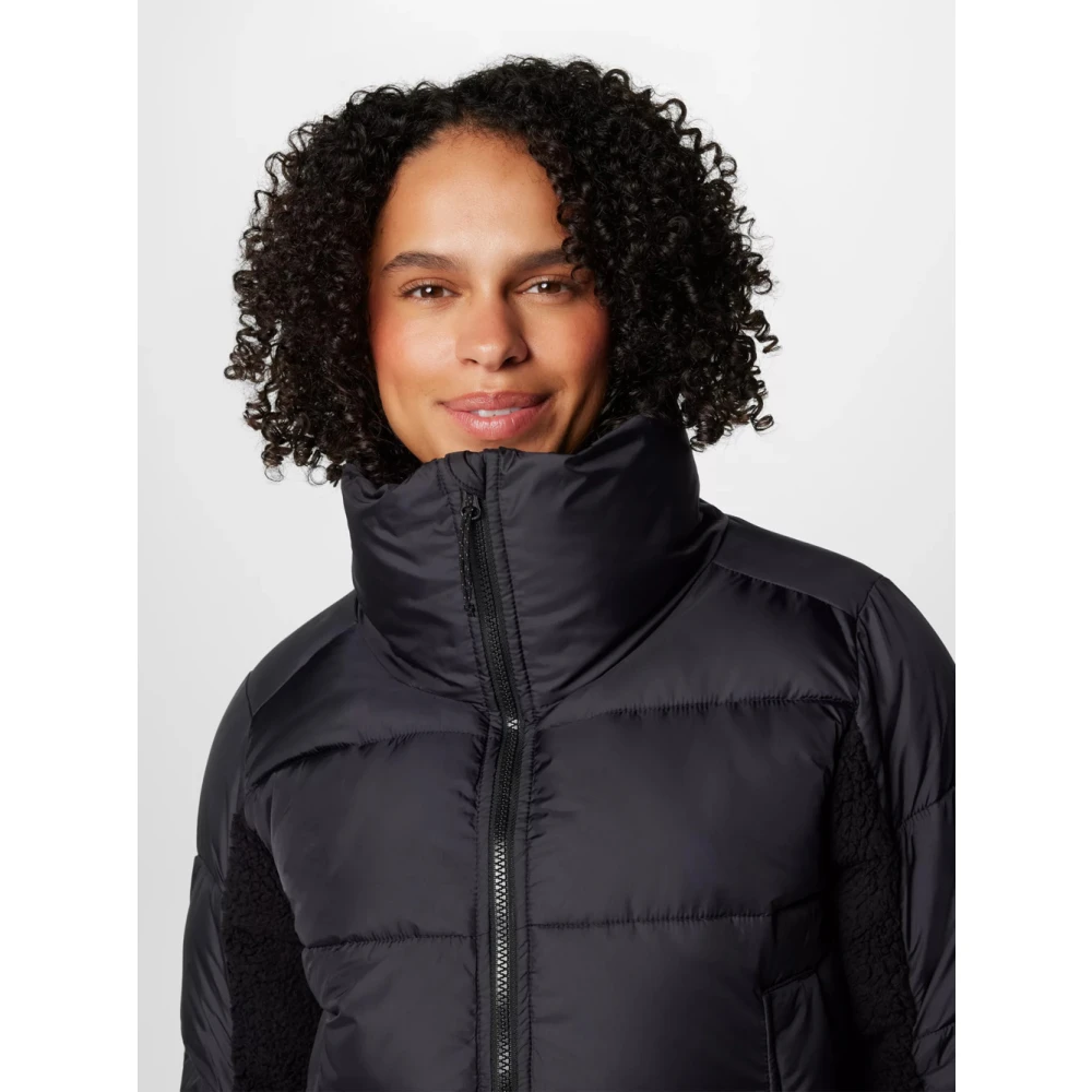 Columbia Zwarte Sherpa Hybride Winterjas Black Dames