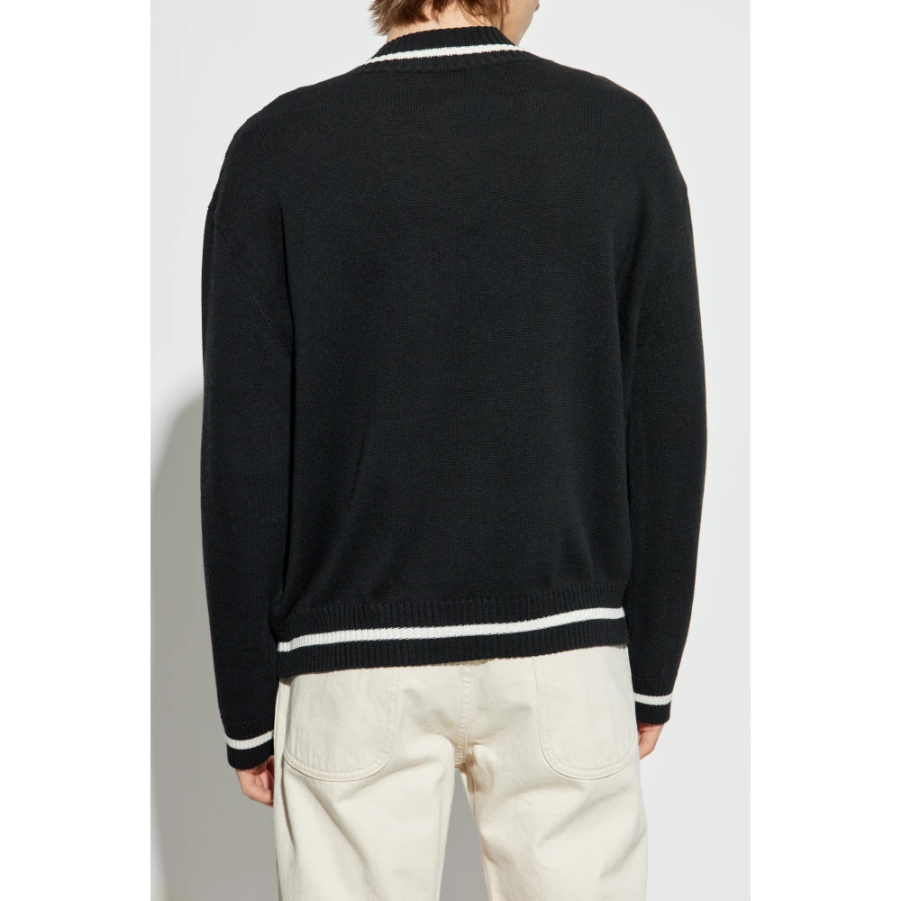MM6 Maison Margiela Trui met logo Black Heren