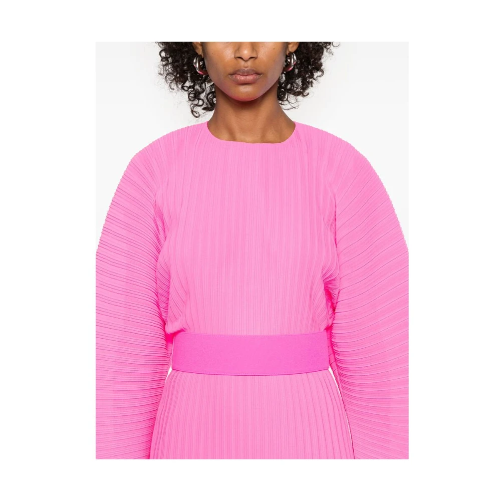 Solace London Hot Pink Pencil Jurk met Riem Pink Dames
