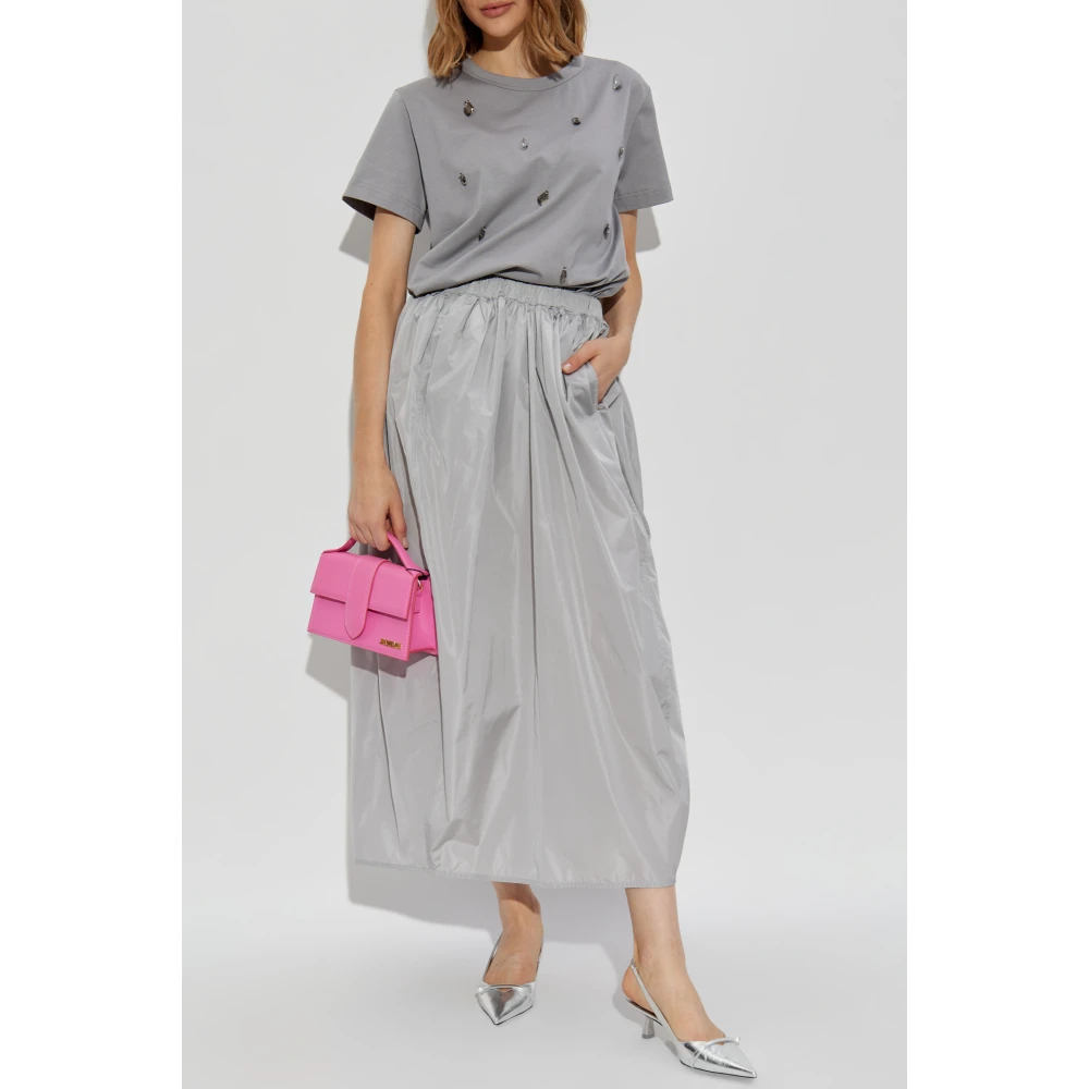 Fabiana Filippi T-shirt met applicaties Gray Dames